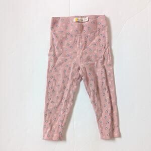 Baby Boden Leggings Girls Sz 18-24m Pink Muted Floral Dainty Play Set